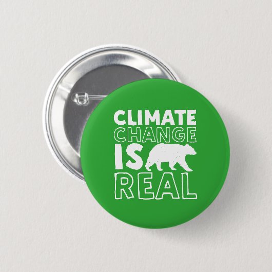 Der Klimawandel ist ein echter Eisbär für die glob Button (Vorne & Hinten)