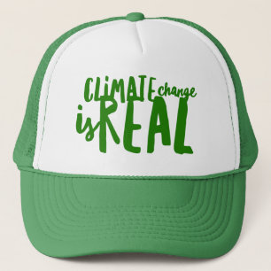 Der Klimawandel ist ein echter Trucker-Hut Truckerkappe