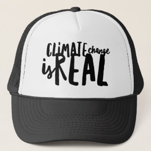 Der Klimawandel ist ein echter Trucker-Hut Truckerkappe