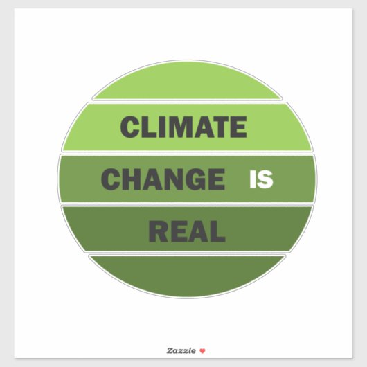 Der Klimawandel ist ein echtes Umweltbewusstsein Aufkleber (Blatt)