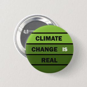 Der Klimawandel ist ein echtes Umweltbewusstsein Button