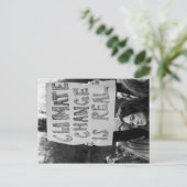 Der Klimawandel ist eine echte Postkarte (Stehend Vorderseite)