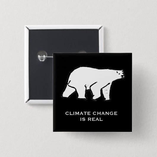 Der Klimawandel ist real Button (Vorne & Hinten)