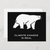 Der Klimawandel ist real Postkarte (Vorne/Hinten)