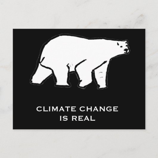 Der Klimawandel ist real Postkarte (Vorderseite)