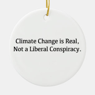 Der Klimawandel ist real und keine liberale Versch Keramikornament