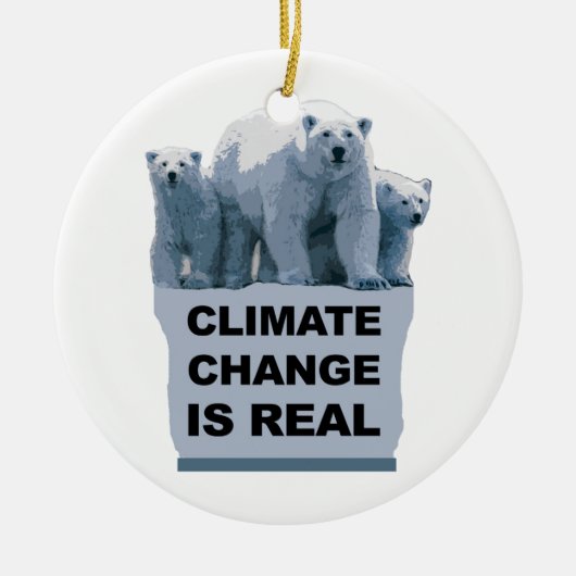 DER KLIMAWANDEL IST WIRKLICH KERAMIK ORNAMENT (Vorne)
