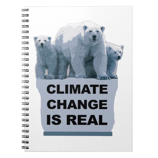 DER KLIMAWANDEL IST WIRKLICH NOTIZBLOCK (Vorderseite)
