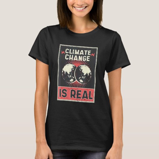 Der Klimawandel Rette Planet T-Shirt (Vorderseite)