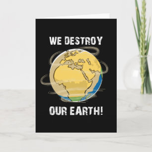 Der Klimawandel Zukunft CO2-Planet Erde - Geschenk Karte