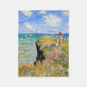Der Klippenweg bei Pourville Claude Monet Fleecedecke