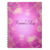Der Klotz-Rosa-funkelnd laufende gewundene Notizblock (Vorderseite)