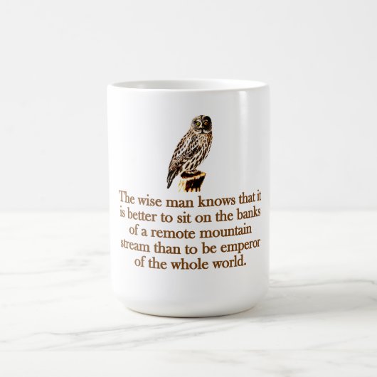 Der kluge Mann weiß Kaffeetasse (Mittel)
