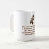 Der kluge Mann weiß Kaffeetasse (Vorderseite Links)