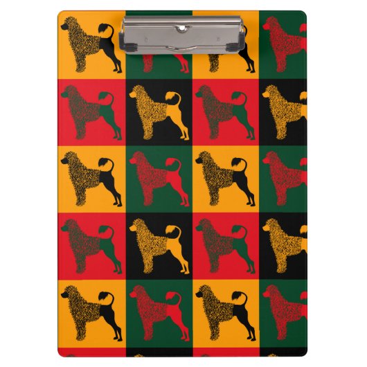 Der kluge portugiesische Wasserhund Klemmbrett (Vorderseite)