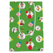 Der Knackpunkt | Christmas Dot Pattern Mittlere Geschenktüte (Rückseite)