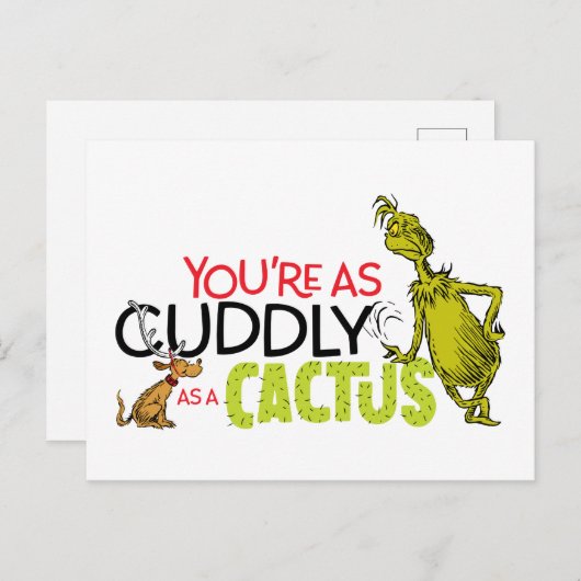 Der Knackpunkt | Du bist so kuschelig wie ein Kakt Postkarte (Vorne/Hinten)