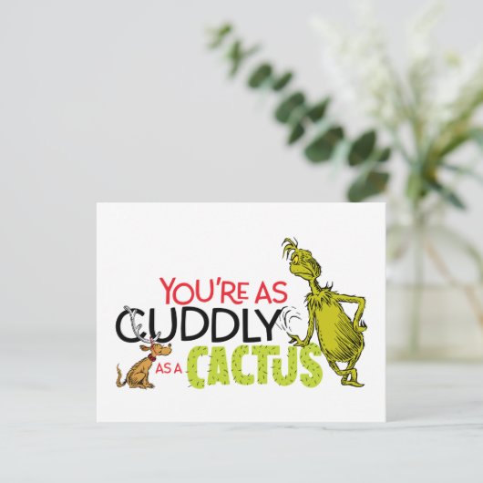 Der Knackpunkt | Du bist so kuschelig wie ein Kakt Postkarte (Stehend Vorderseite)