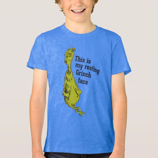 Der Knackpunkt | Funny Restruction Grinch Face Tri-Blend Shirt (Vorderseite)