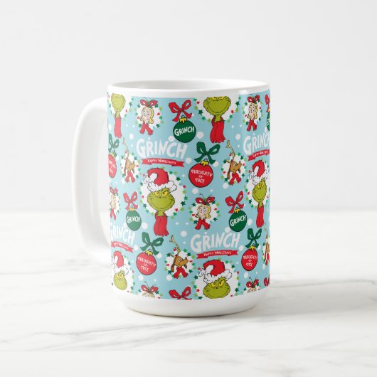 Der Knackpunkt | Happy Wholidays Pattern Kaffeetasse (Vorderseite Links)