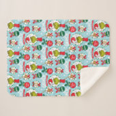 Der Knackpunkt | Happy Wholidays Pattern Sherpadecke (Vorderseite (Horizontal))