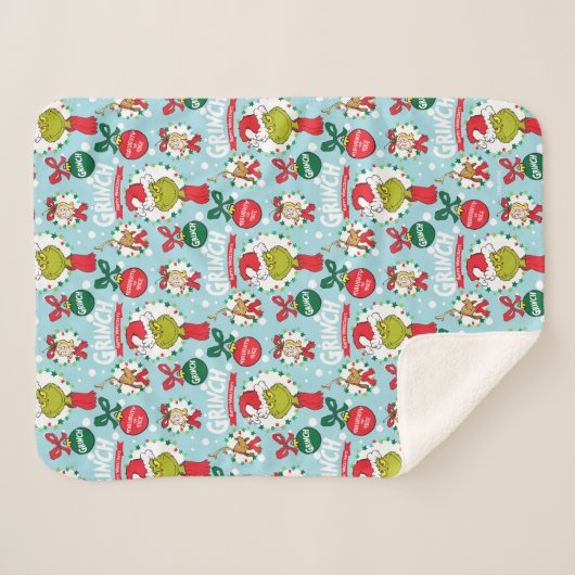 Der Knackpunkt | Happy Wholidays Pattern Sherpadecke (Vorderseite (Horizontal))