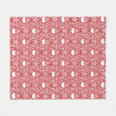 Der Knackpunkt | Red Damask Muster Fleecedecke (Vorderseite (Horizontal))