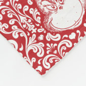 Der Knackpunkt | Red Damask Muster Fleecedecke (Ecke)