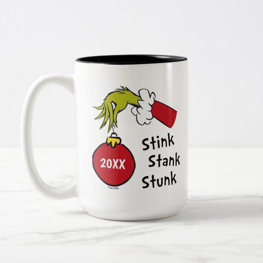 Der Knackpunkt | Stink Stank Stunk Zweifarbige Tasse (Links)