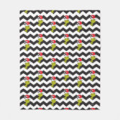 Der Knackpunkt | Zickzack Schwarz-Weiß-Urlaubsmust Fleecedecke (Vorderseite)