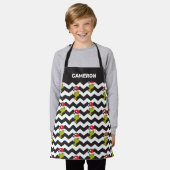 Der Knackpunkt | Zickzack Schwarz-Weiß-Urlaubsmust Schürze (Getragen)