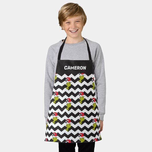 Der Knackpunkt | Zickzack Schwarz-Weiß-Urlaubsmust Schürze (Getragen)