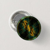 Der Knopf Augen der Abstrakten Jungle-Kunst (rund) Button (Vorne & Hinten)