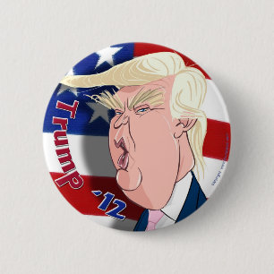 Der Knopf des Donald- TrumpCartoon-Kollektors Button
