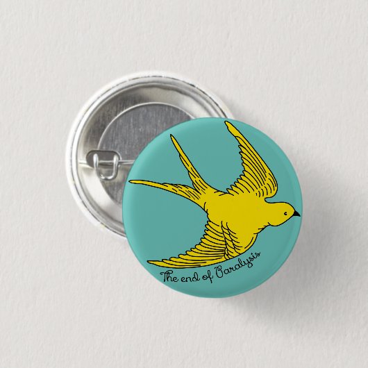 Der Knopf Gelber Gürtel der Lähmung Button (Vorne & Hinten)