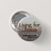 Der Knopf "Leben für Jesus Pinback" Button (Vorne & Hinten)