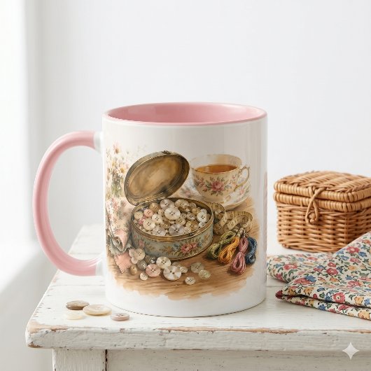 Der Knopfdose Tasse