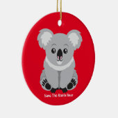 Der Koala-Bär gerettet Keramik Ornament (Rechts)