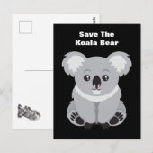 Der Koala-Bär gerettet Postkarte (Vorne/Hinten)