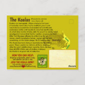 DER KOALA (Bär) ist gefährdet, lesen Sie: - Postkarte (Rückseite)