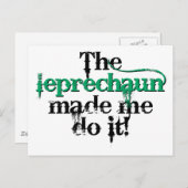 Der Kobold hat mich dazu gebracht, es zu tun (bc) Postkarte (Vorne/Hinten)