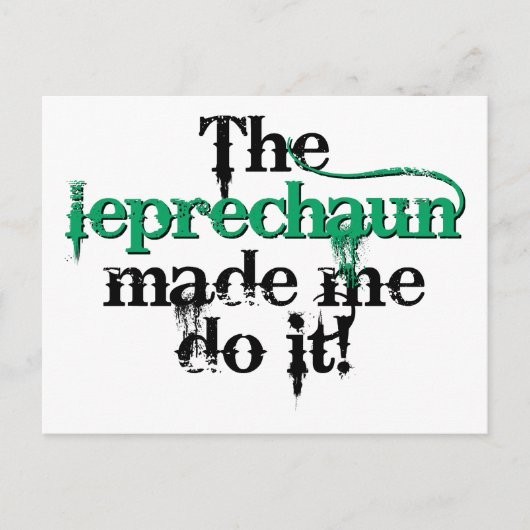 Der Kobold hat mich dazu gebracht, es zu tun (bc) Postkarte (Vorderseite)