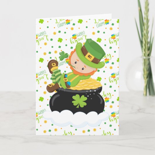 Der Kobold St.-Paddys Karte (Vorderseite)