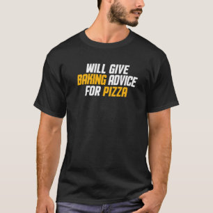 Der Koch für Bäckereien gibt Pizzabehandschuhe T-Shirt