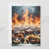 Der Koch Grillen Japanisch Sushi Hibachi 40. Gebur Einladung (Rückseite)