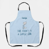 Der Koch ist ein großer Gin, personalisiert, Ihr N Schürze (Vorderseite)