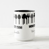 Der Koch-Name-Schwarzes der Welt bestes Tasse (Zentrum)