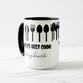 Der Koch-Name-Schwarzes der Welt bestes Tasse (Vorderseite Links)