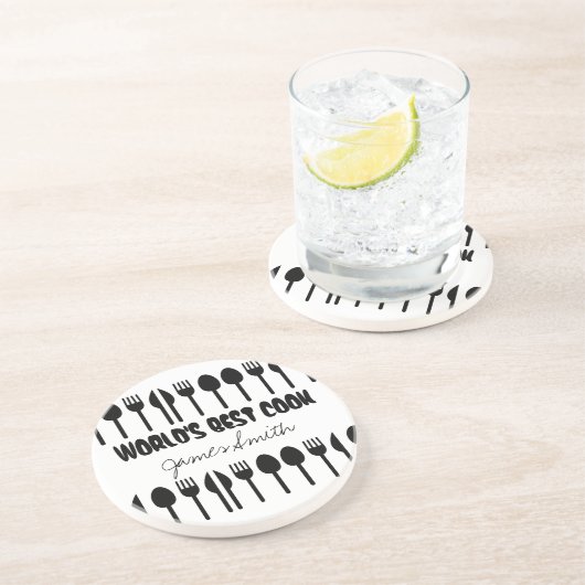 Der Koch-Name-Schwarzes der Welt bestes Untersetzer (Seite)