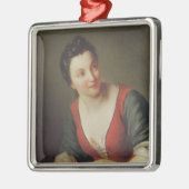 Der Koch Silbernes Ornament (Links)